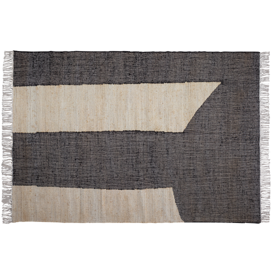 WOOOD Lias rug jute natural/black 200x300cm