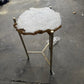 Luxe Agate Slab Side Table - White, 54x33cm
