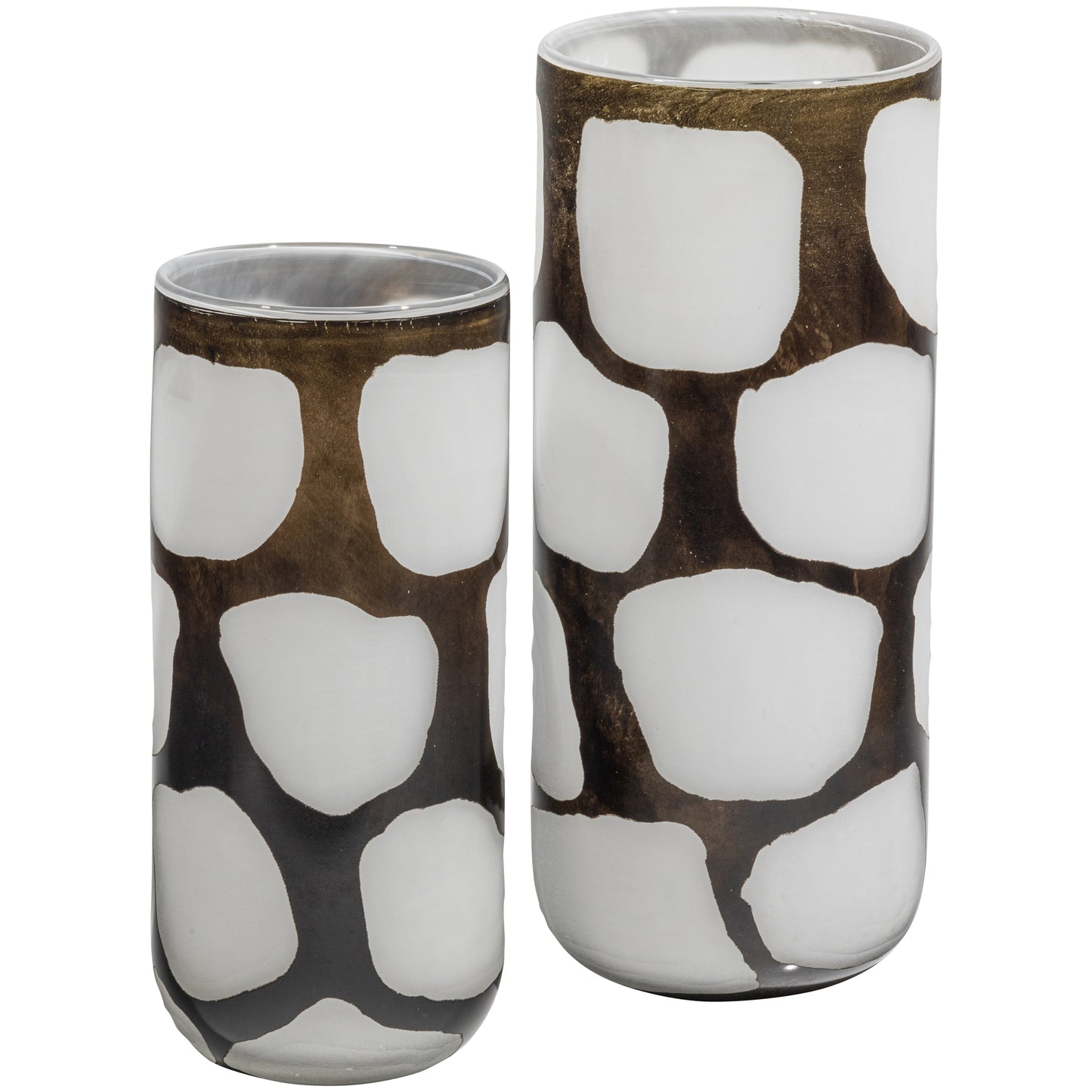 WOOOD Blair handmade vase glass l black/white