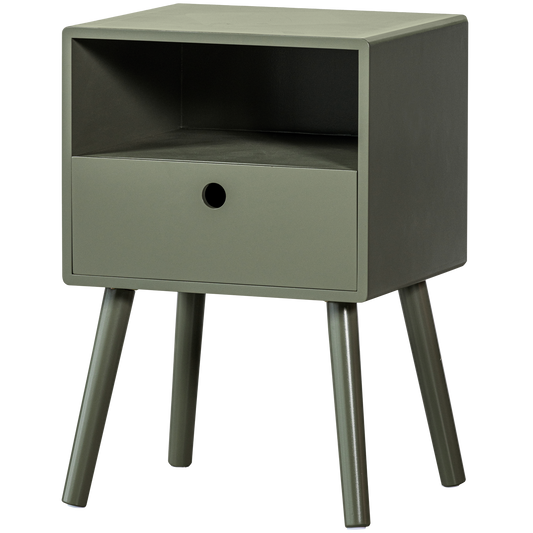 WOOOD Ozzy nightstand wood warm green, 53x36x30cm