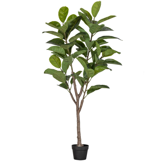 WOOOD Rubberboom artificial plant green 135cm