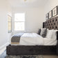 Grey Pleated Double Bed Complete