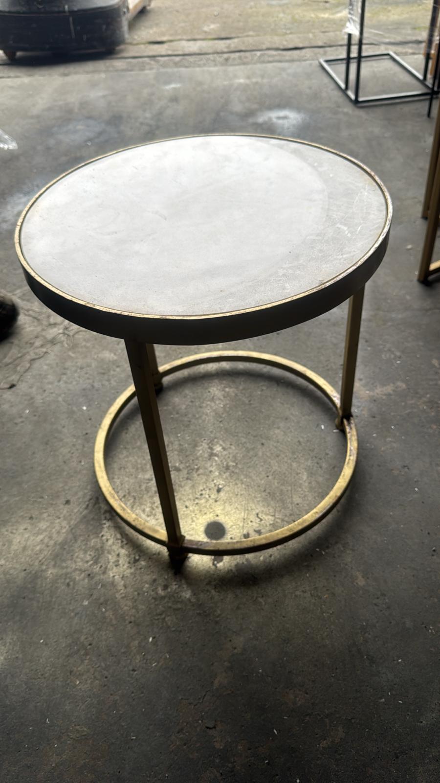Gold Side table, 40x40cm