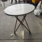 Marble Side Table with Brass Legs, 40x45cm