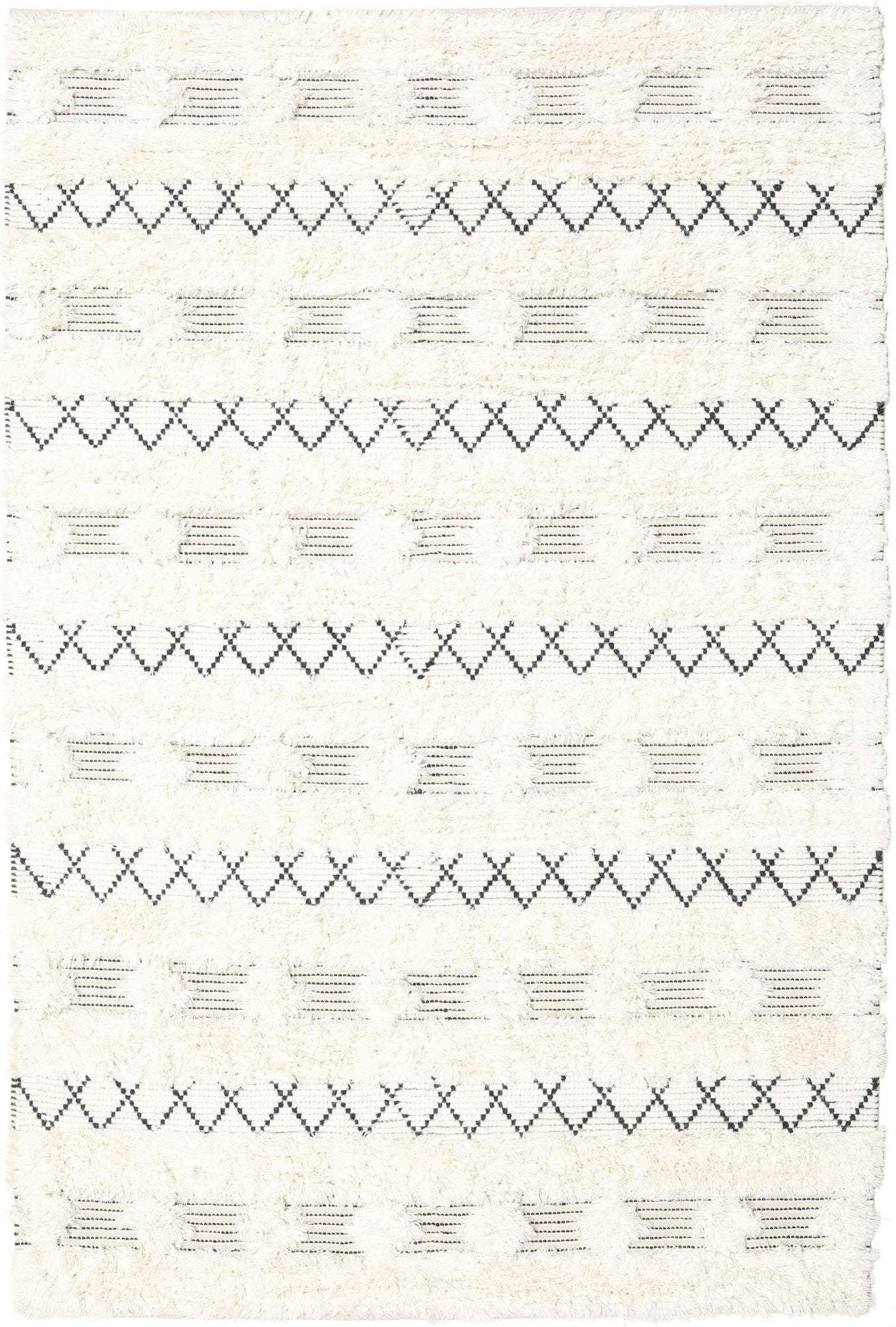 Shedir - White Wool Rug 160 x 230 cm