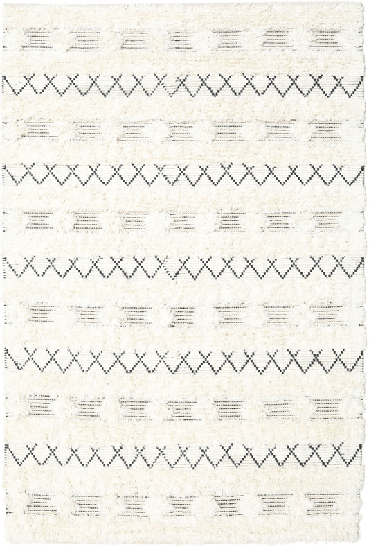 Shedir - White Wool Rug 160 x 230 cm