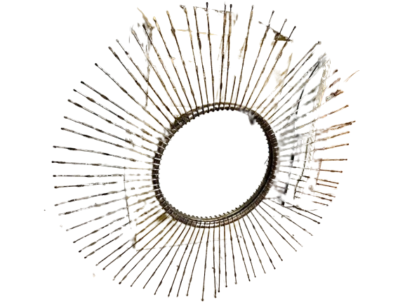 Sun Burst Metal Round Mirror, 90cm