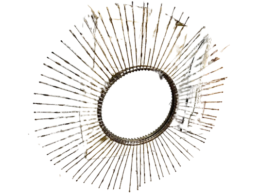 Sun Burst Metal Round Mirror, 90cm