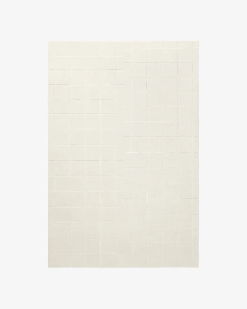 Grid – Dusty White/Cream, 200x300cm