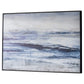 Blue Waves Summer Haze Framed Seascape Acrylic Canvas 120 x 80cm