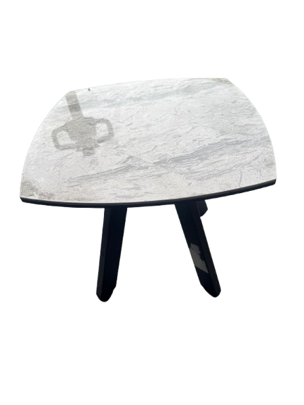 Marble & Black Side table, 55x40cm
