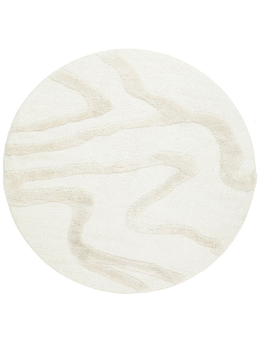 Ginori - Off White Rug Round Ø 240 cm Shaggy