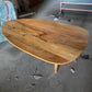Oslo Light Mango Wood Coffee Table - Oval Round, 60x110x45cm