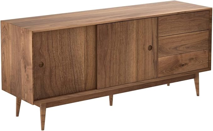 Briana Walnut Sideboard with Sliding Doors & Drawers