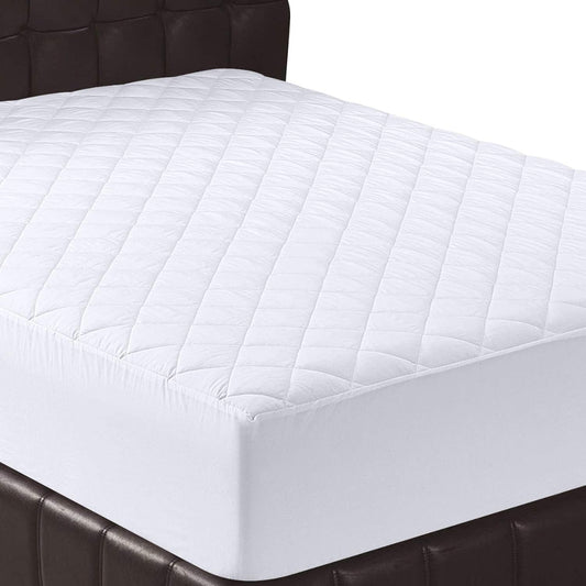 Prime Linens Quilted Fitted Mattress Protector Bedding Mattress Cover Topper Protection Extra Deep Stretches 35Cm Great Fit (King, 150x200Cm) White
