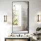 Mirror Rectangular, Black, 120x70cm