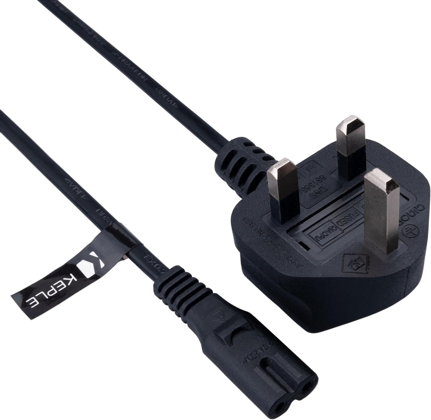 2 Pin Mains Power Lead Fig Figure 8 Cable Compatible with PS4 PS5 Xbox Samsung Toshiba Panasonic JVC Philips LG Sharp Sony TV