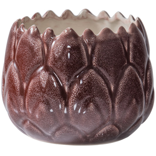 BEPUREHOME Artichoke vase ceramics aubergine