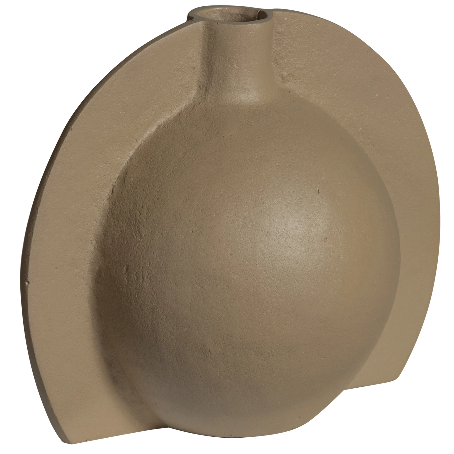 BePureHome STURDY DECO VASE HALF ROUND ALUMINIUM SAND