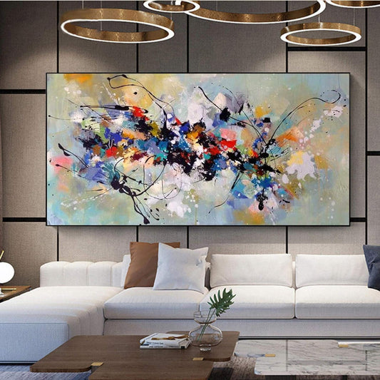 Yayun Art Abstract Canvas Painting Colorful Block