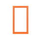 Orange Rectangular Mirror, 126x43cm