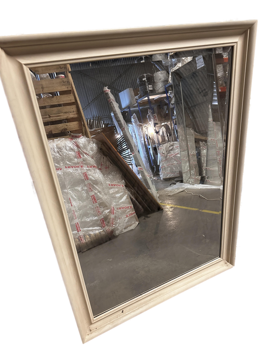 Beveled glass wall mirror, 92x122cm