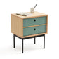 NYJO BEDSIDE TABLE WITH 2 REVERSIBLE DRAWERS, 30x40x48cm