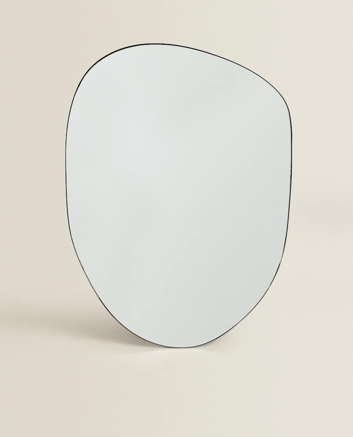 LARGE ASYMMETRIC WALL MIRROR, 110x80cm
