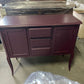 Maroon Console Table with Storage, 85x100x45cm