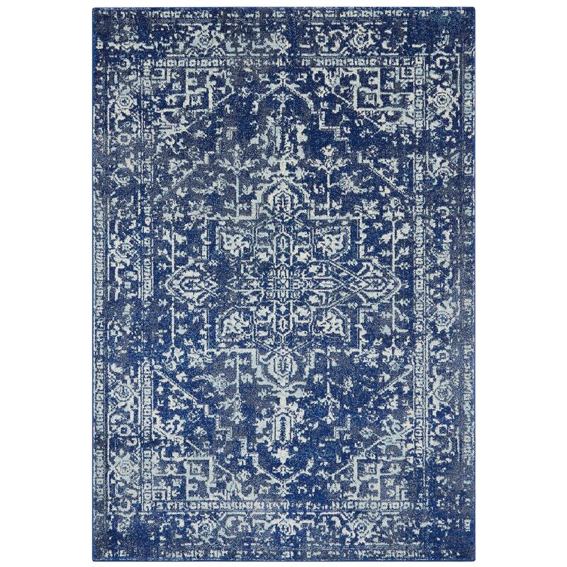 Aamina Tufted Antique Navy/Cream Rug, 290 x 200cm