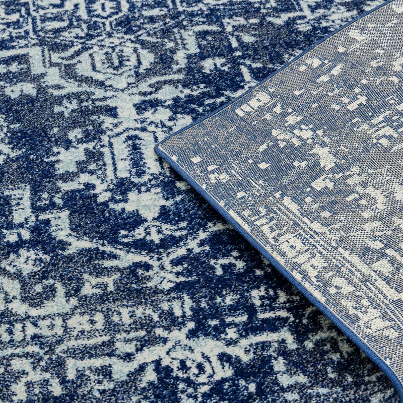 Aamina Tufted Antique Navy/Cream Rug, 290 x 200cm