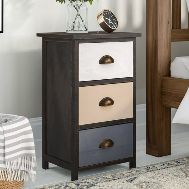 Apus Manufactured Wood Bedside Table, 58.5x35x28.5cm