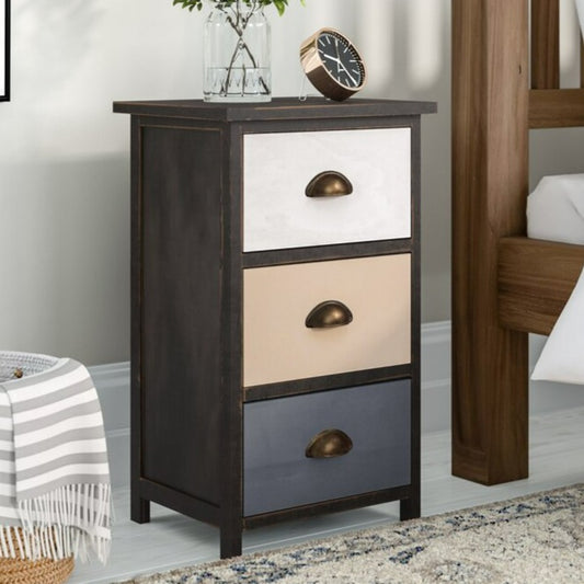 Apus Manufactured Wood Bedside Table, 58.5x35x28.5cm