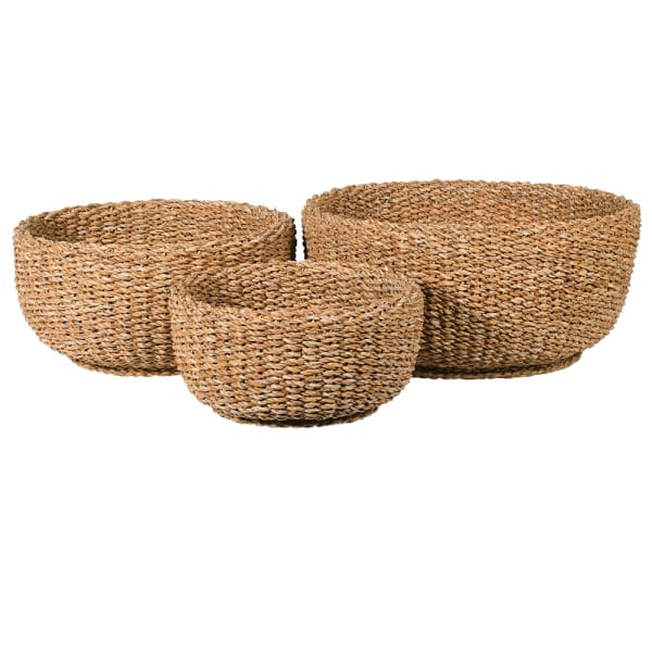 Set of 3 Round Woven Baskets