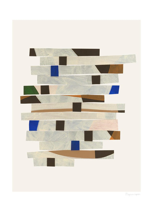 Cut up Stripes  Berit Mogensen Lopez, 50x70cm