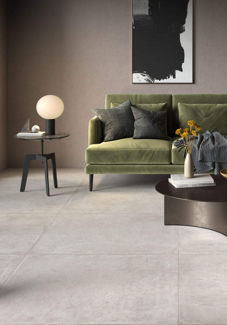 Classic Berlin Ivory Matt Concrete Effect Porcelain 600 x 600