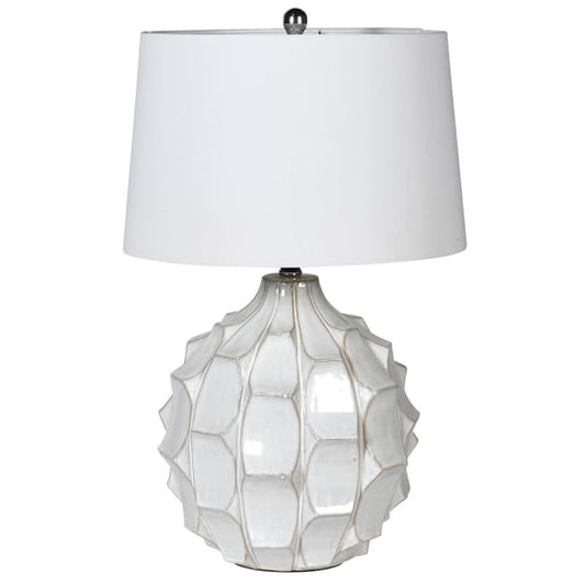 White Petal Effect Table Lamp with Shade, 63x40cm