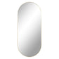 Oval Metal Framed Wall Mounted Accent Mirror in Brass