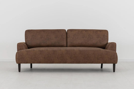 Model 05 - 3 Seater - Faux Leather Chestnut
