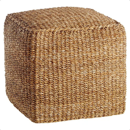 Crick 40cm Wide Square Solid Colour Pouffe Ottoman