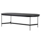 Black Oval Dining Table, 75 X 104 X 240cm