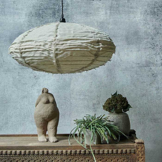 Drongo Fabric Pendant Natural - Medium