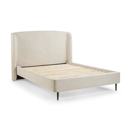 Eden Boucle Bed 150cm - Ivory