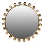 Gold Bobble Edge Round Wall Mirror - 80CM