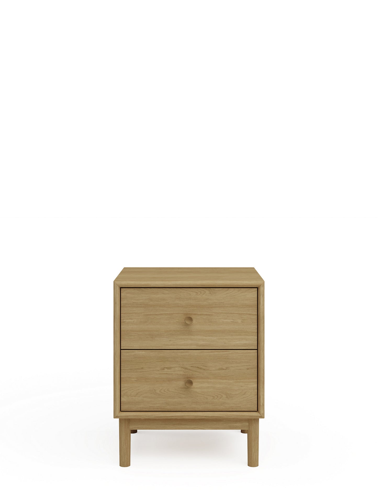 Newark 2 Drawer Bedside Table, 56cmx45cmx40cm