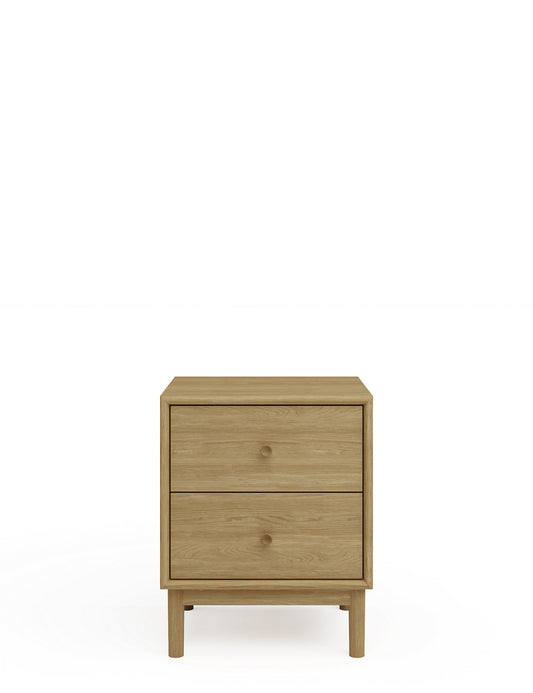 Newark 2 Drawer Bedside Table, 56cmx45cmx40cm