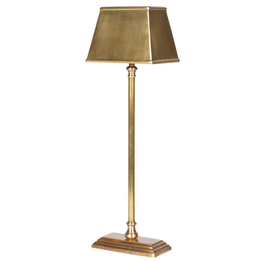 Antique Style Brass Table Lamp - H59.5 X W18 X D13CM