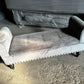 Grey Bench with armrest, 45x135x65cm