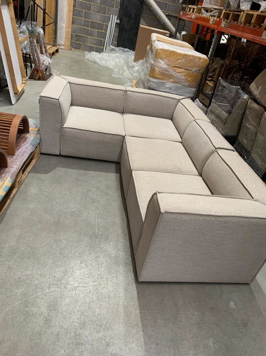 Sofa Model 03 Linen Pumice 4 Pieces, 3 Sofa Shapes Possible