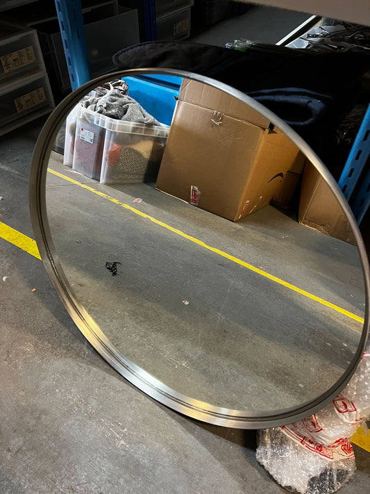 Round Silver Mirror 70cm